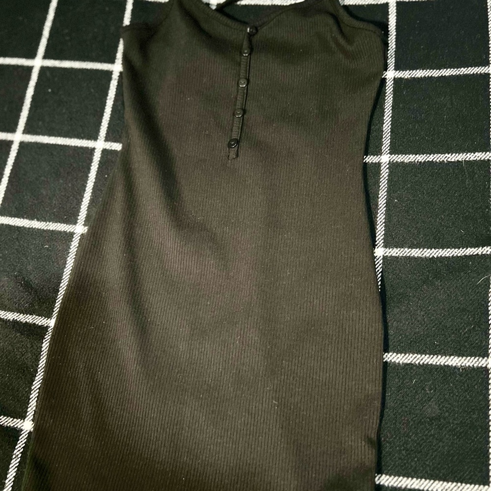 Black Sheath Midi Dress with Mock Neck
